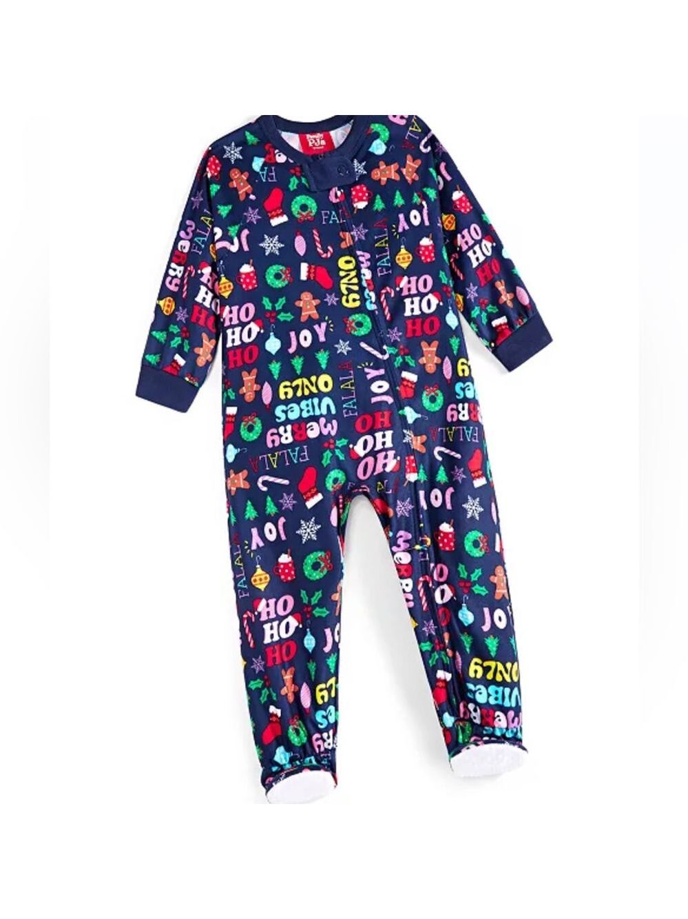 Family Pajamas Baby Holiday Toss One-Piece Footed Pajamas